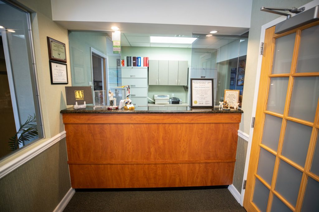 Front desk at Matlach Dental in Huntington, NY